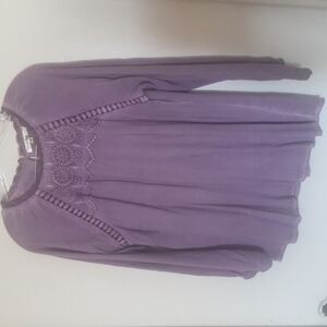 Andree By Unit Lilac Top Crochet & Lace Detail Sz M